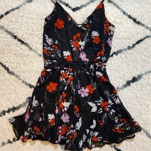 SALE🌟 Miami Black Red Floral Romper Jumper
